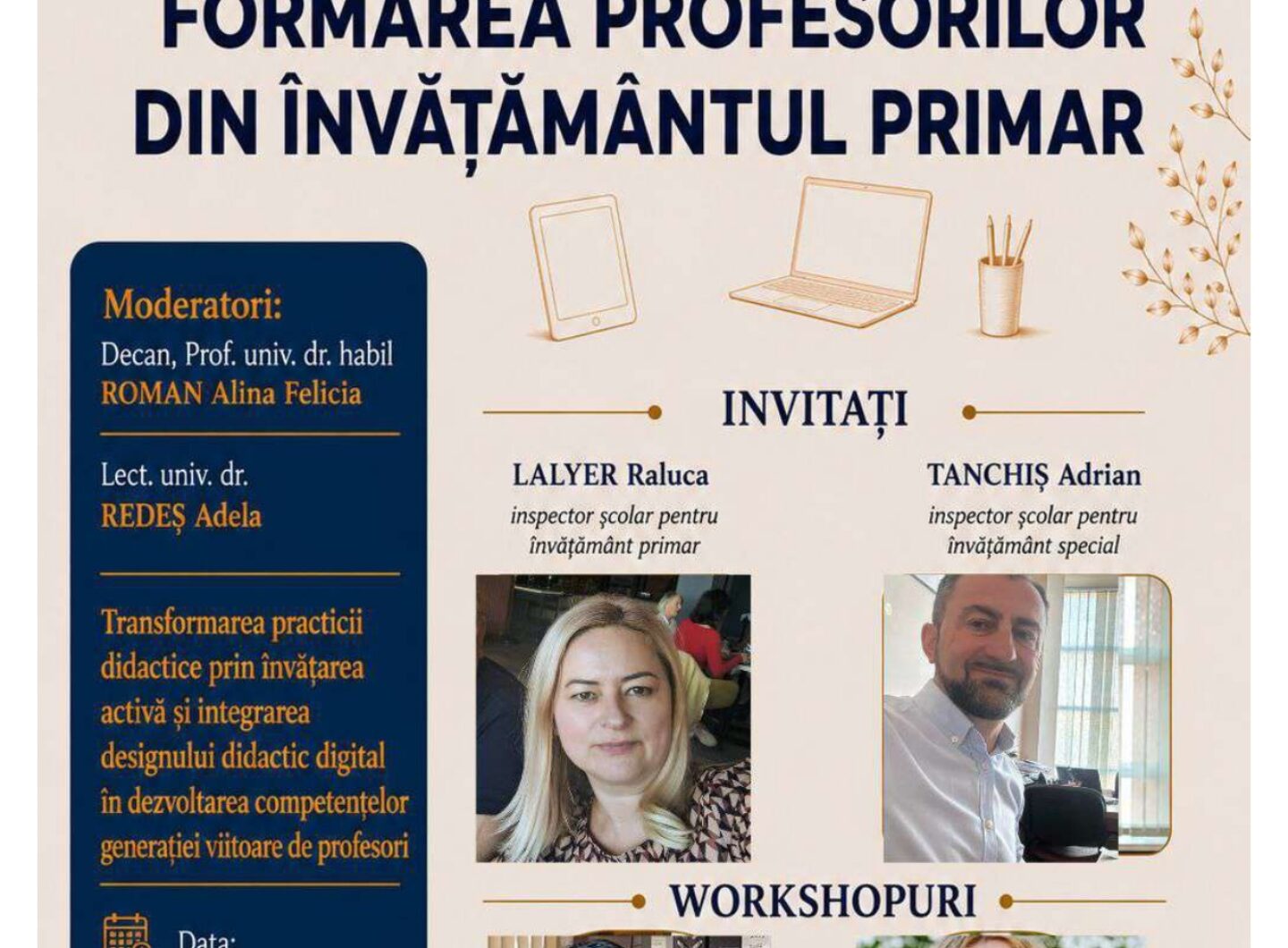 Afiș workshop nivel primar 25 05 2026