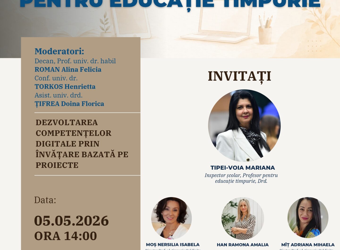 Poster MENTORAT REFLEXIV PENTRU PROFESORII VIITORULUI ÎN EDUCAȚIA TIMPURIE page 0001
