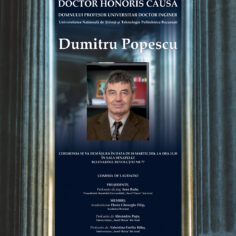 Prof. PhD. Eng. Dumitru Popescu, to be awarded AVU`s Doctor Honoris Causa title