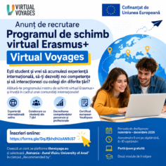Înscrieri deschise pentru studenții UAV în programul internațional Erasmus+ Virtual Voyages