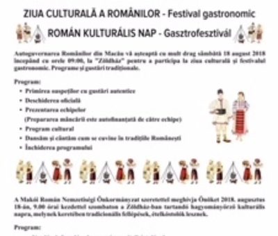 Ziua culturală a românilor festival gastronomic